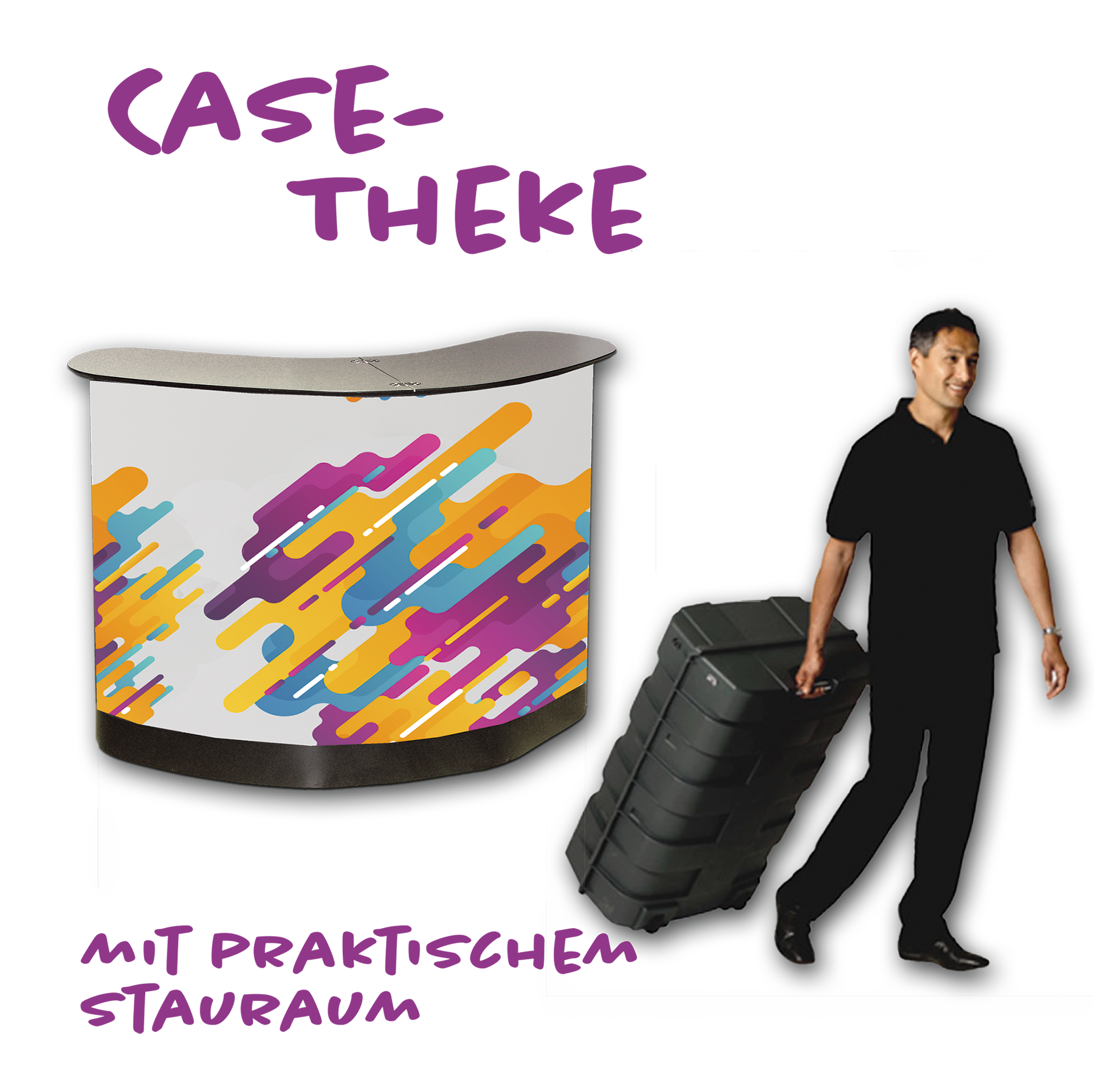 Case Theke mit Stauraum